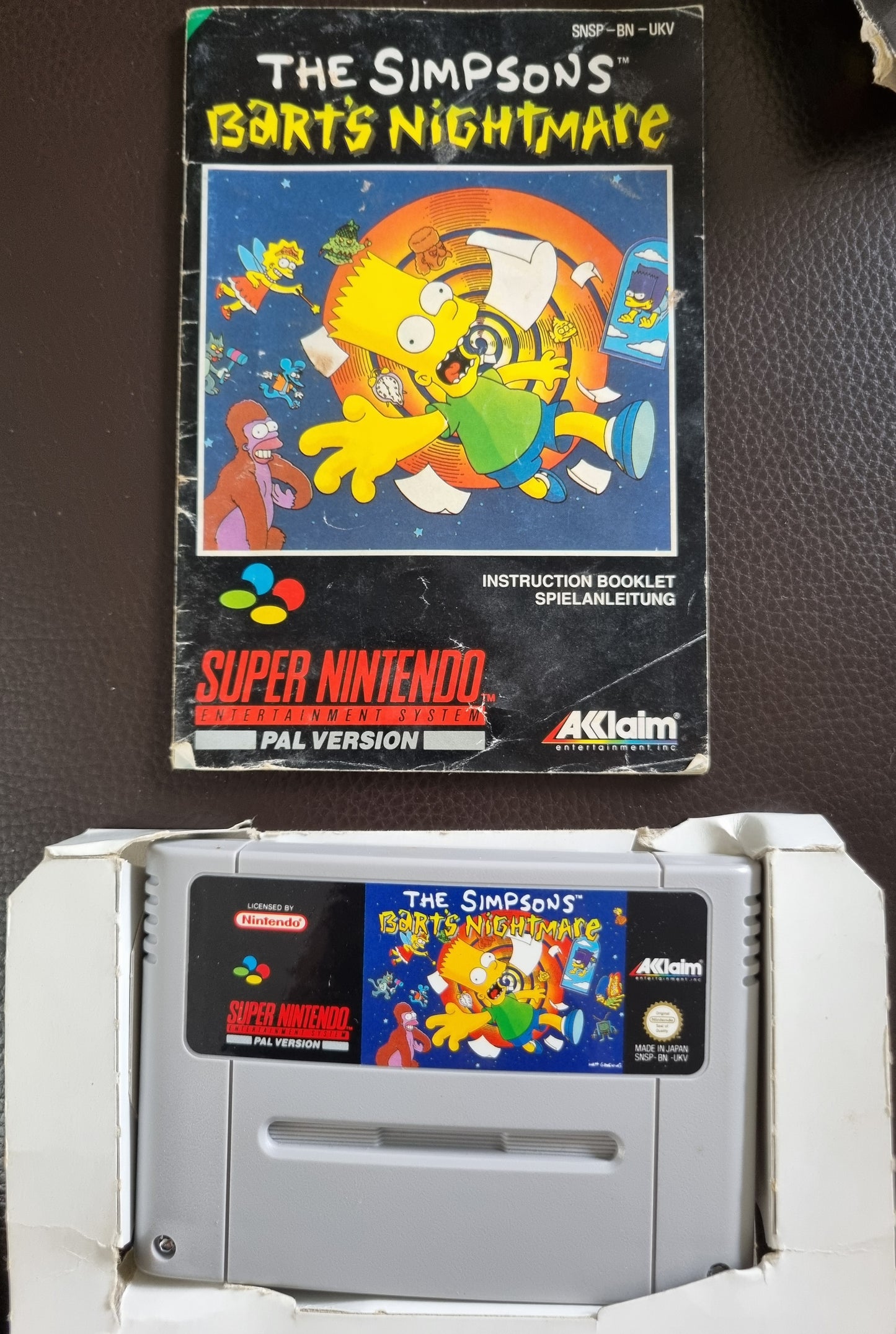SNES The Simpsons Bart's Nightmare boxed with manual