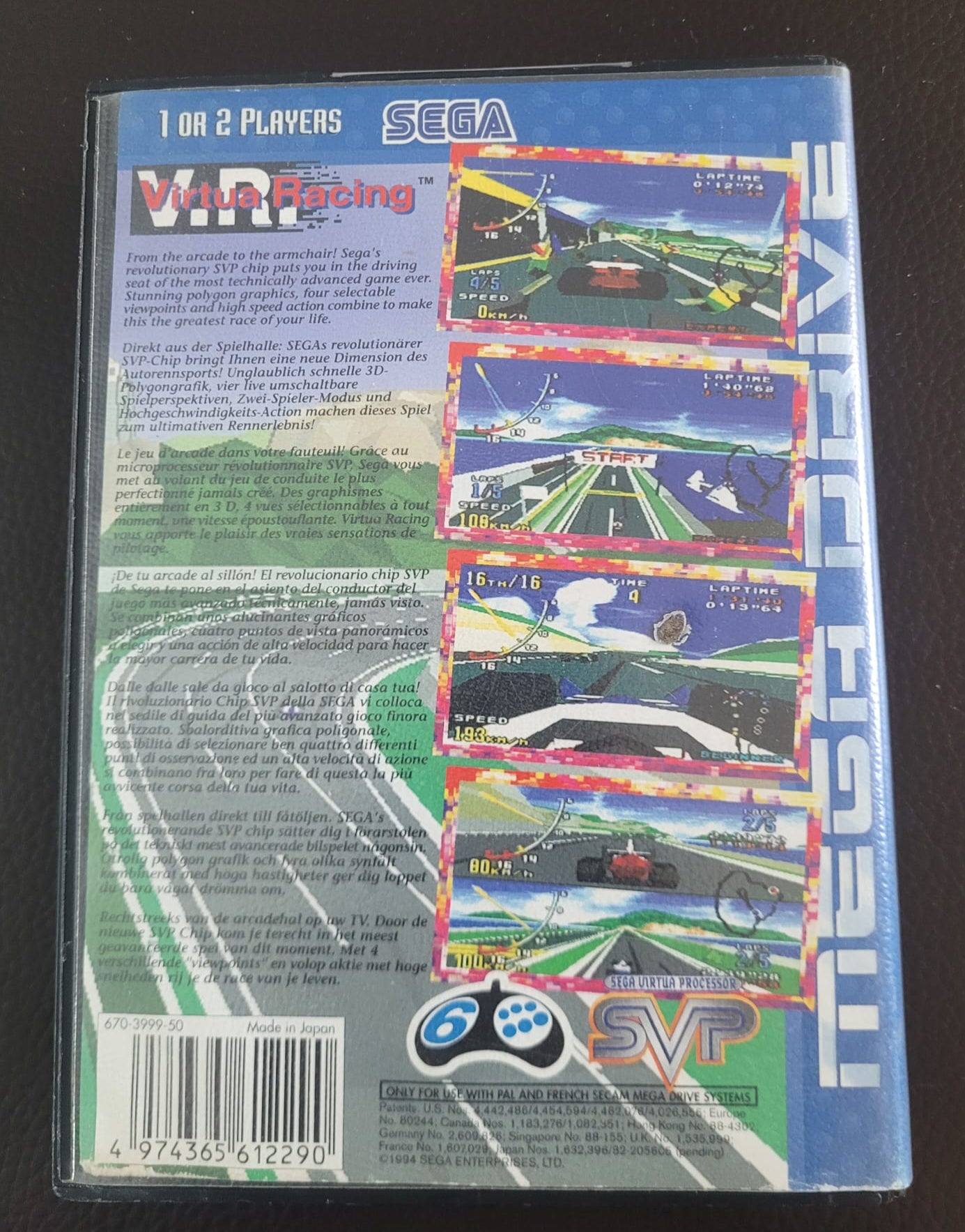 Sega Mega Drive Virtua Racing boxed with manual