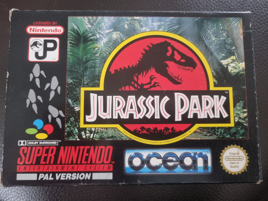 SNES Jurassic Park boxed with manual
