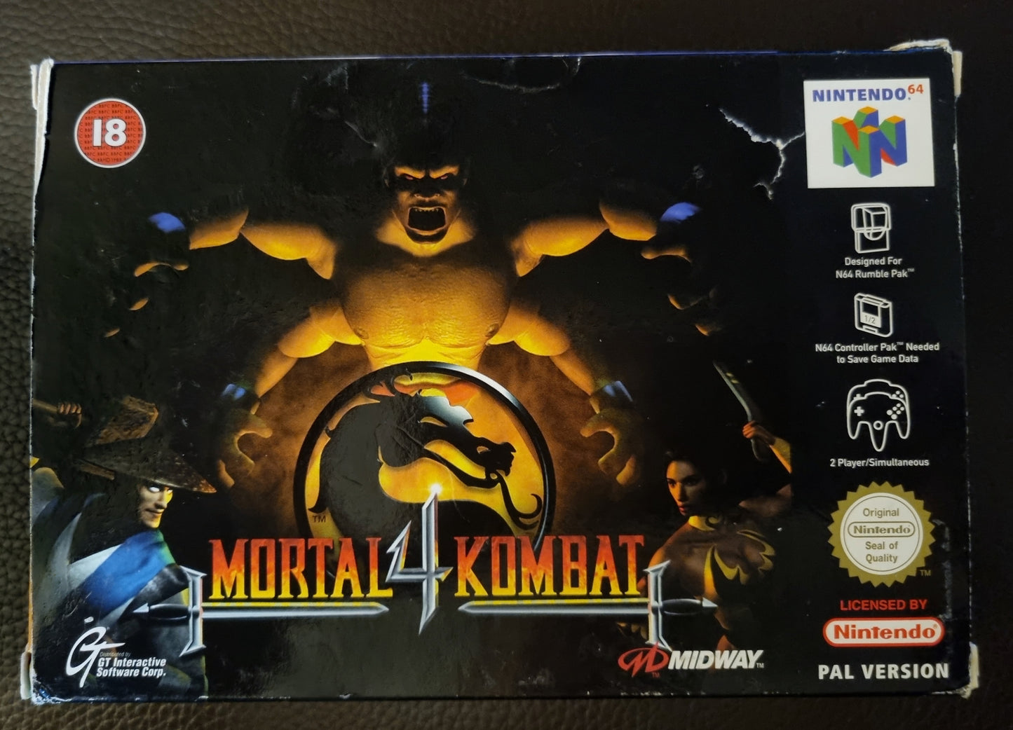 N64 Mortal Kombat 4 boxed with manual