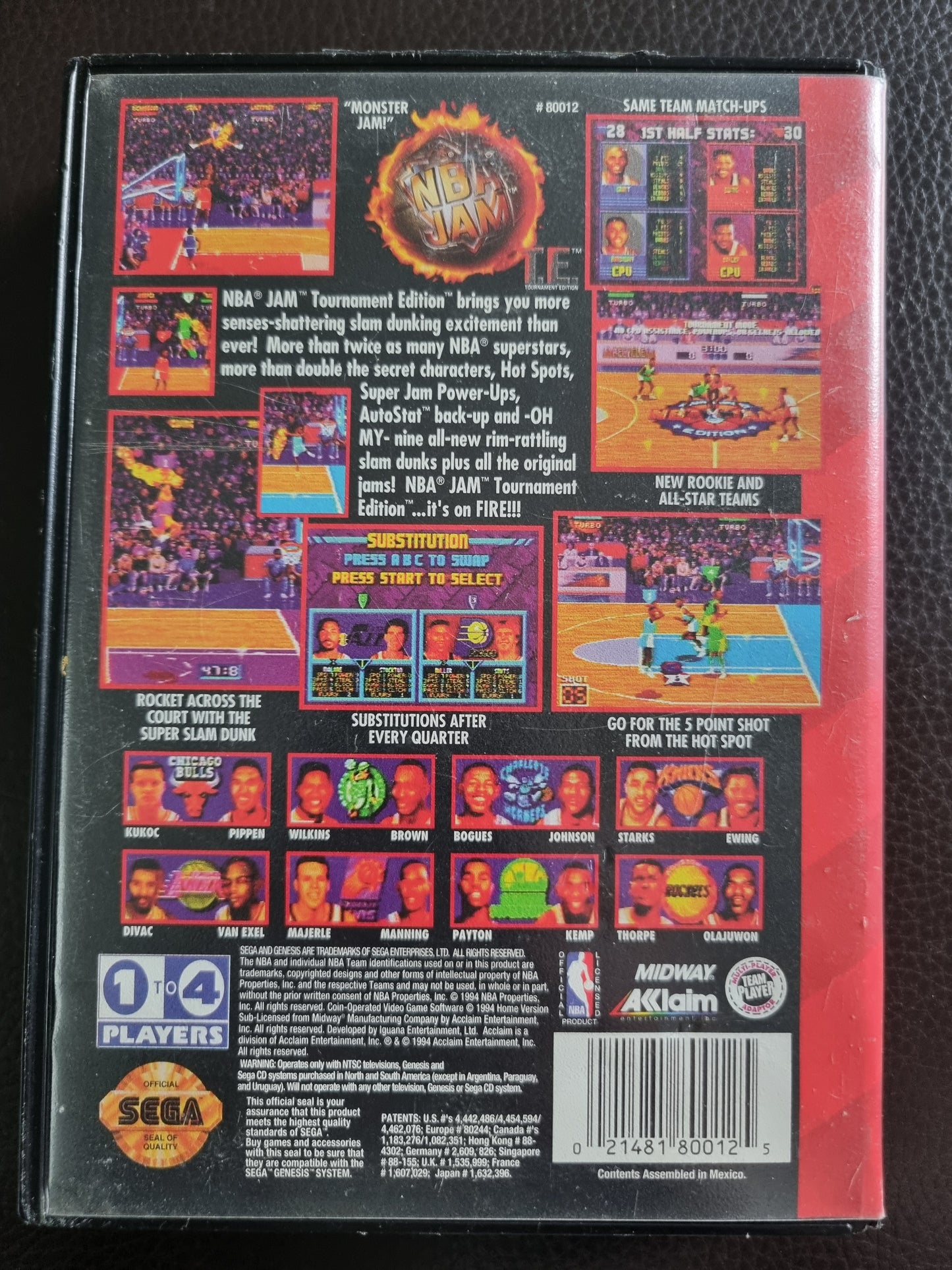 Sega Genesis NBA Jam boxed without manual