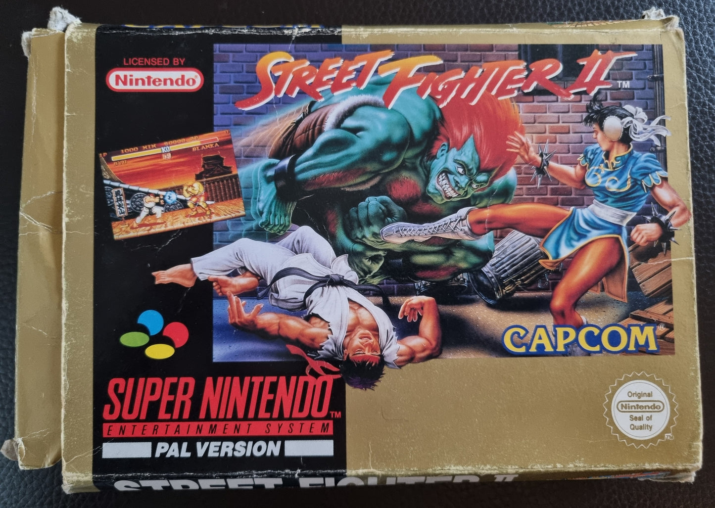 SNES Street Fighter II boxed with manual PAL/NTSC