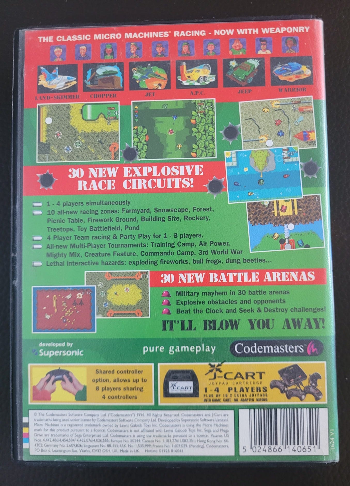 Sega Mega Drive Micro Machines Military boxed with manual