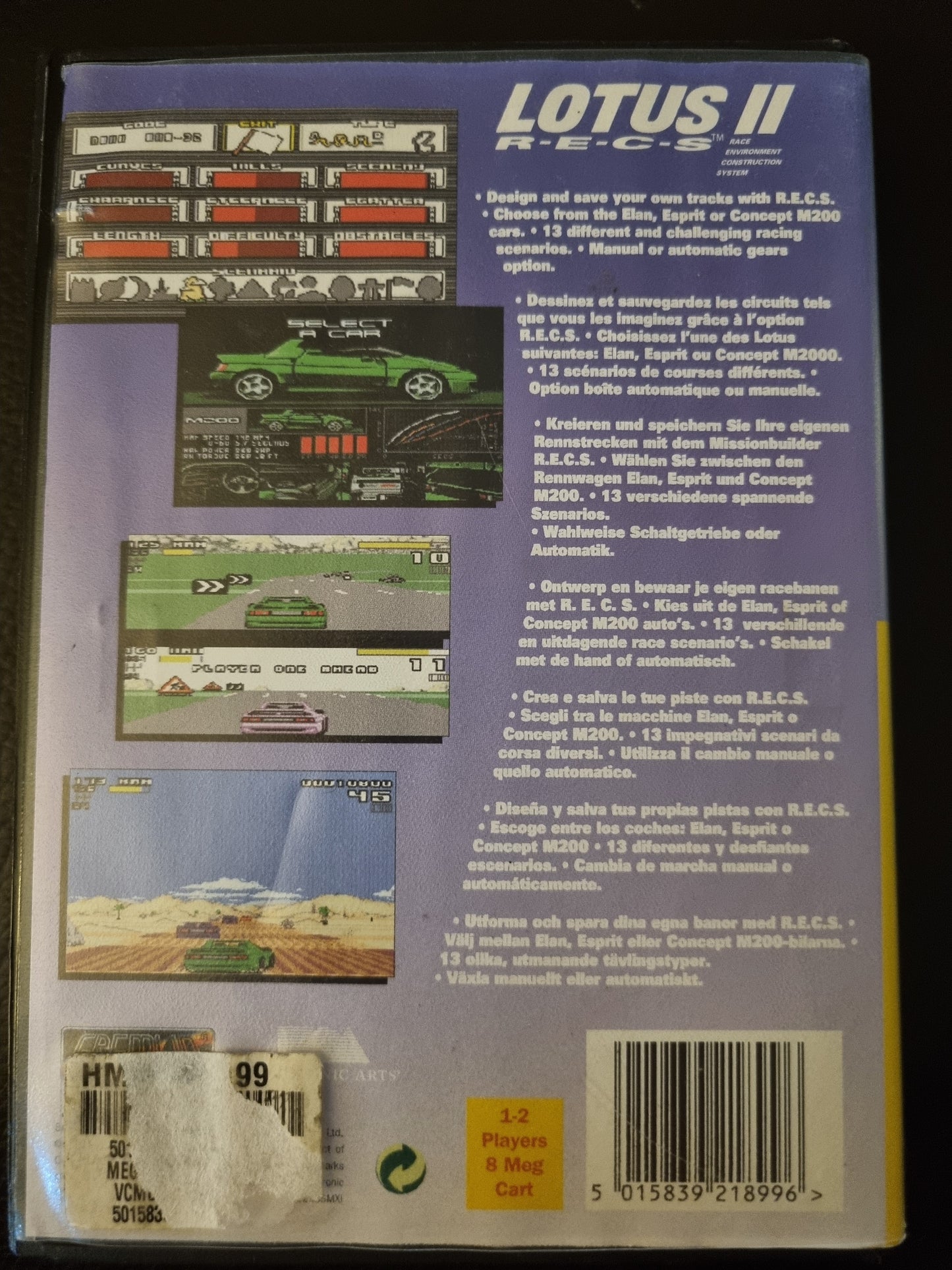 Sega Mega Drive Lotus II boxed with manual