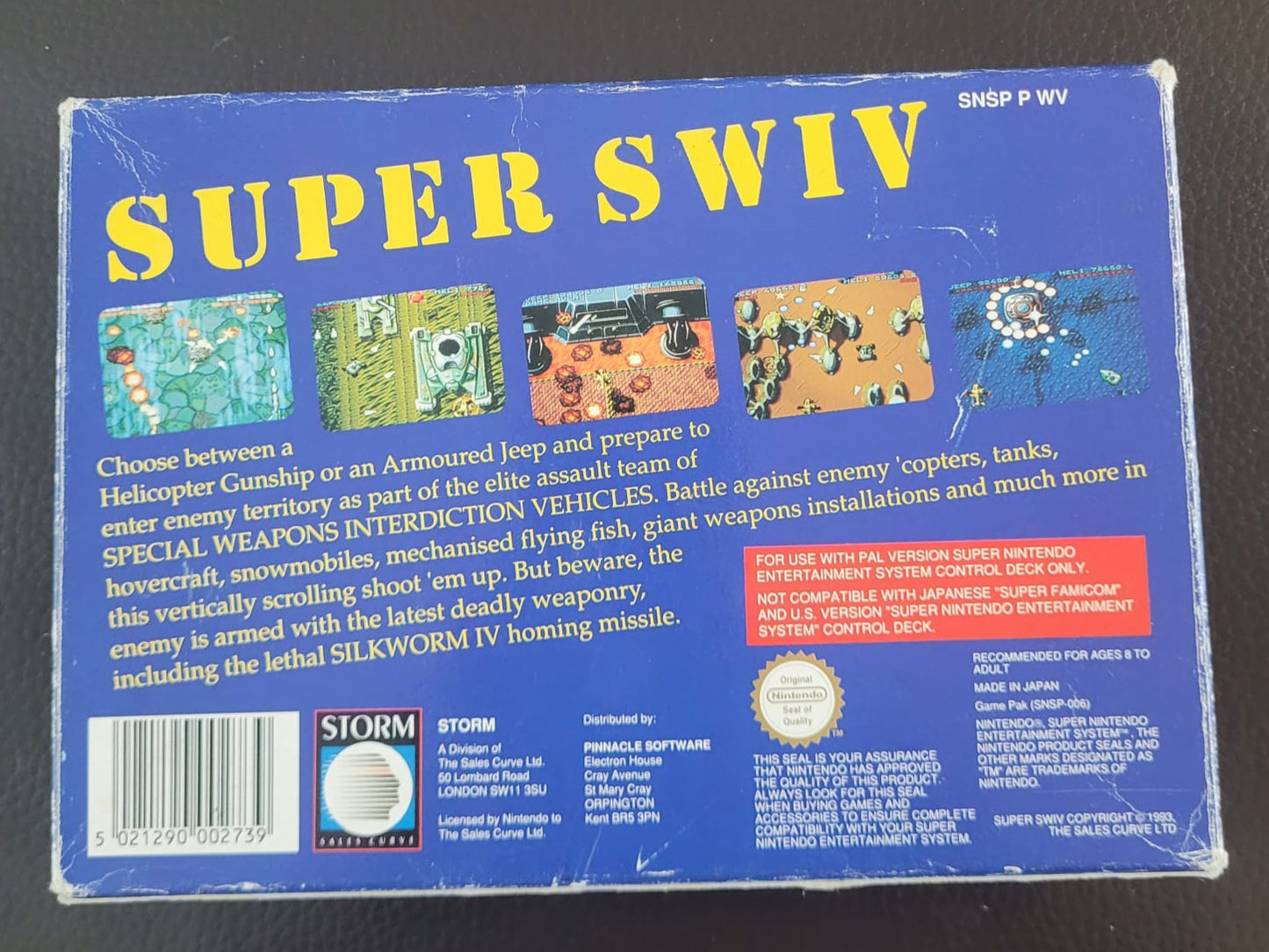 SNES Super Swiv boxed with manual