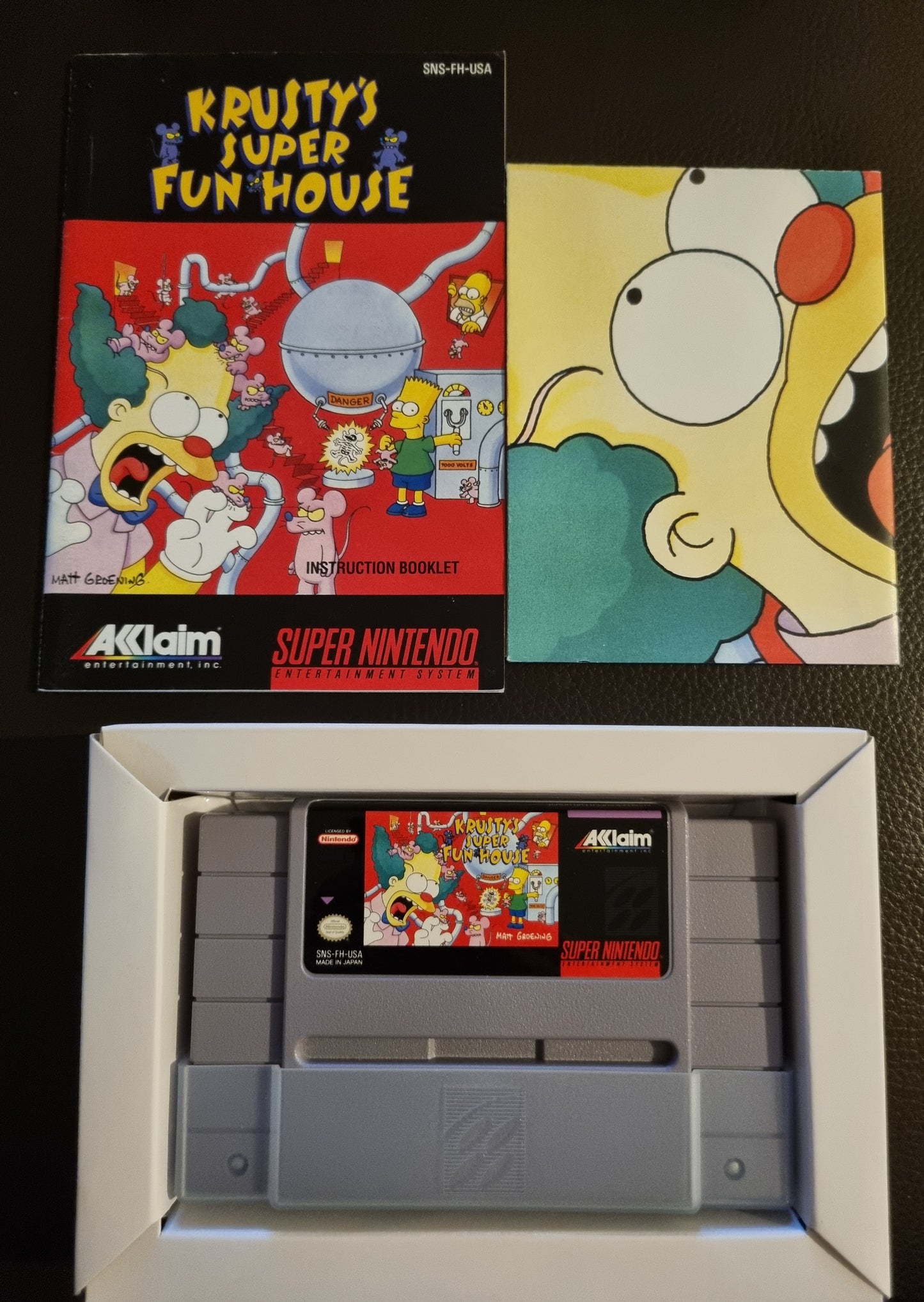 SNES Krusty's Super Fun House boxed with manual - NTSC