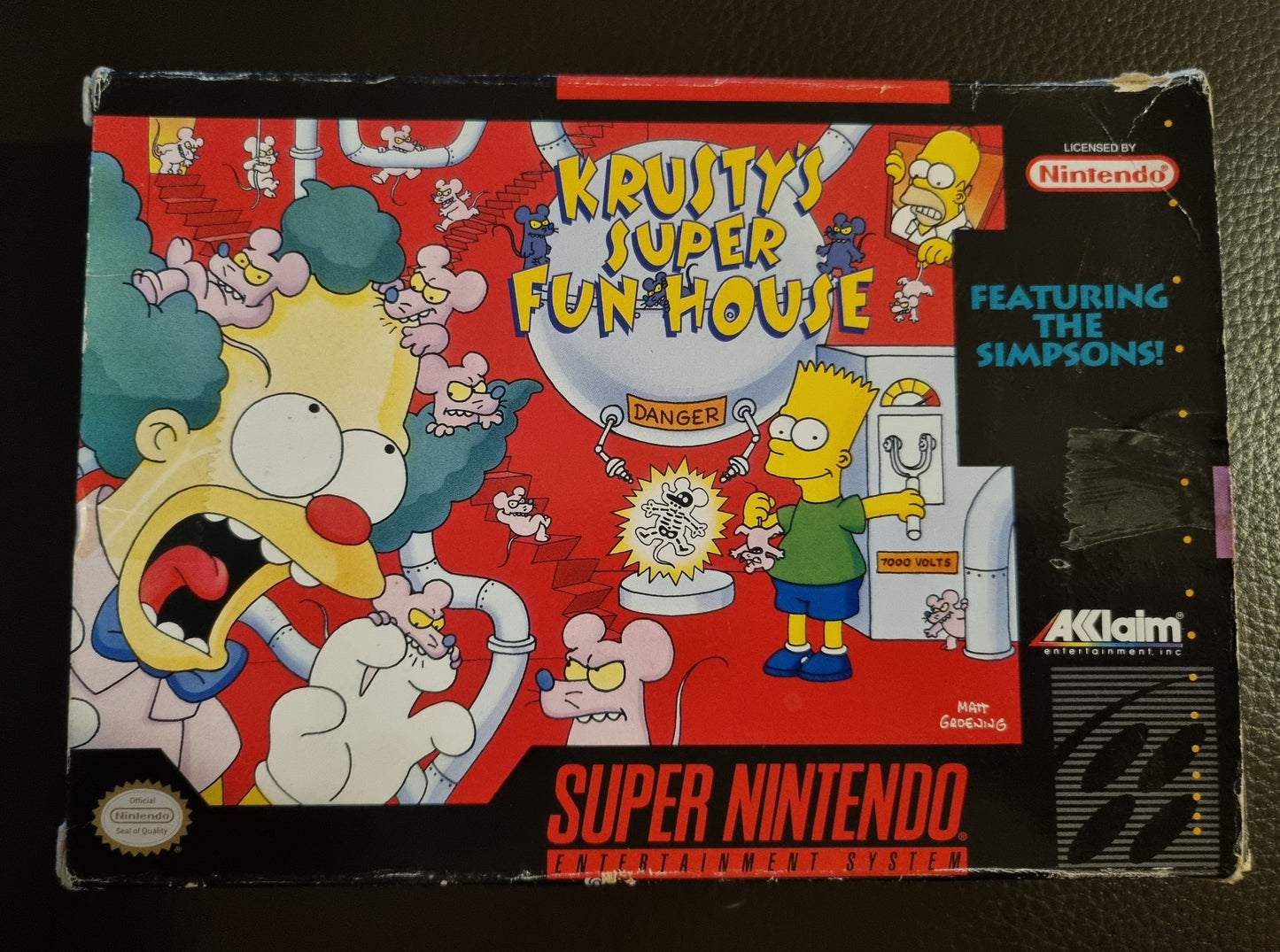 SNES Krusty's Super Fun House boxed with manual - NTSC
