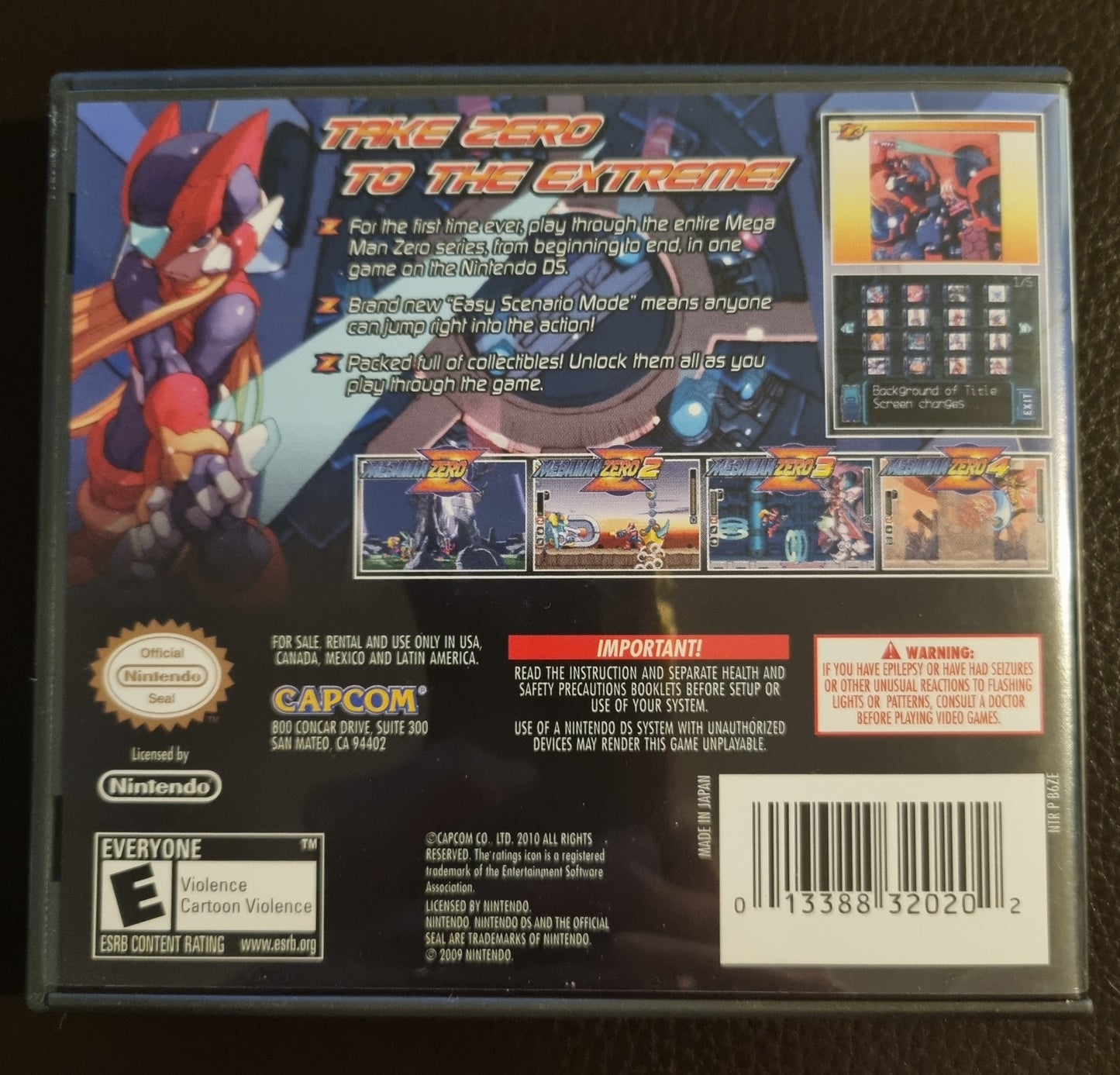 Nintendo DS Megaman Zero Collection boxed with manual - NTSC