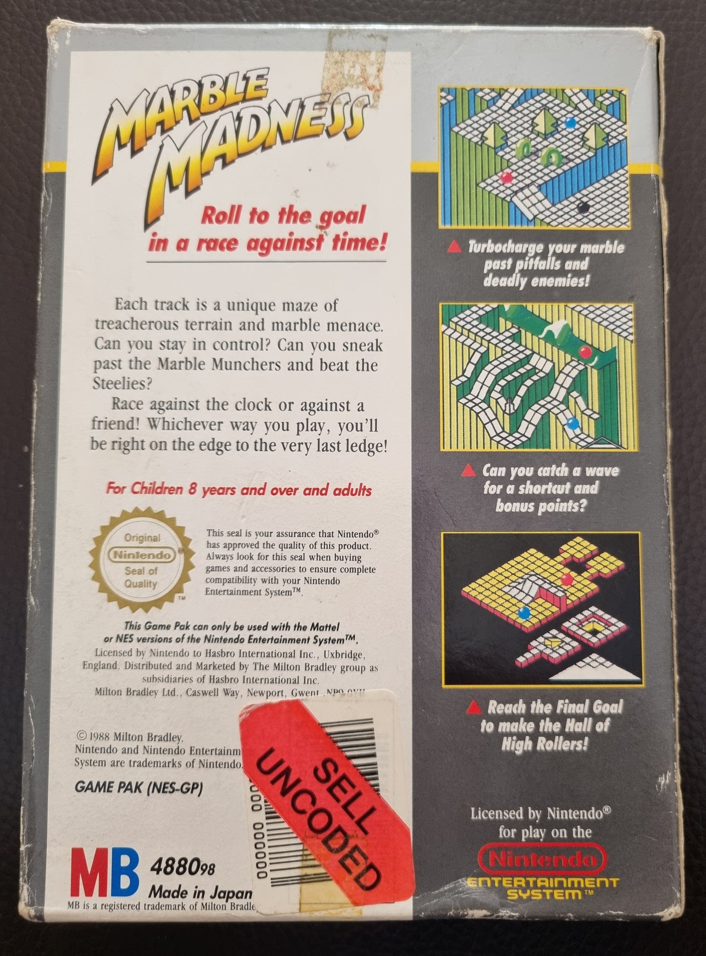 NES Marble Madness boxed without manual
